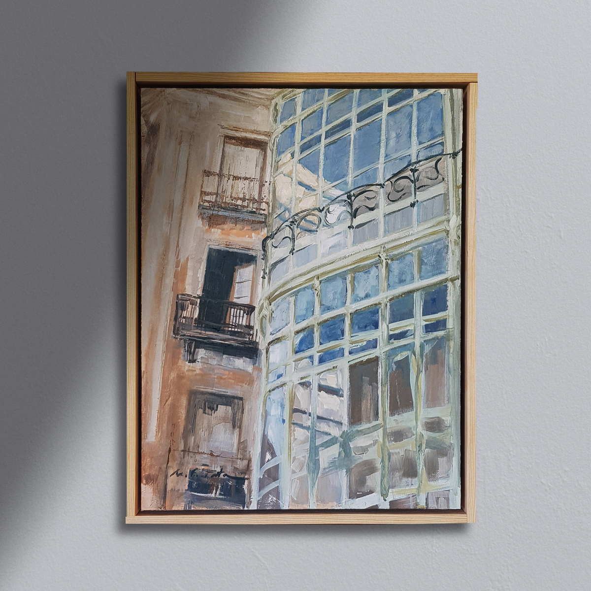 Pintura al óleo sobre tabla 'Aquellos Balcones' (VENDIDA)