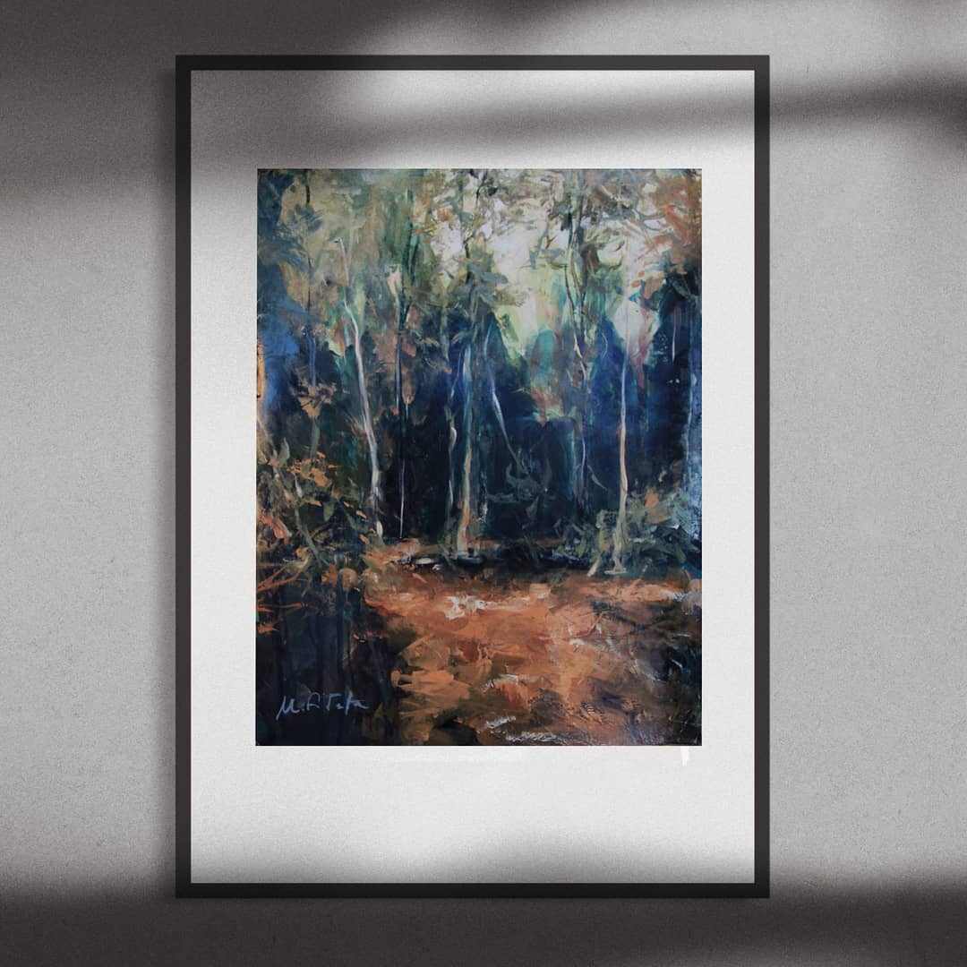 Pintura al óleo sobre papel 'Camino  en el Bosque 2' (VENDIDA)