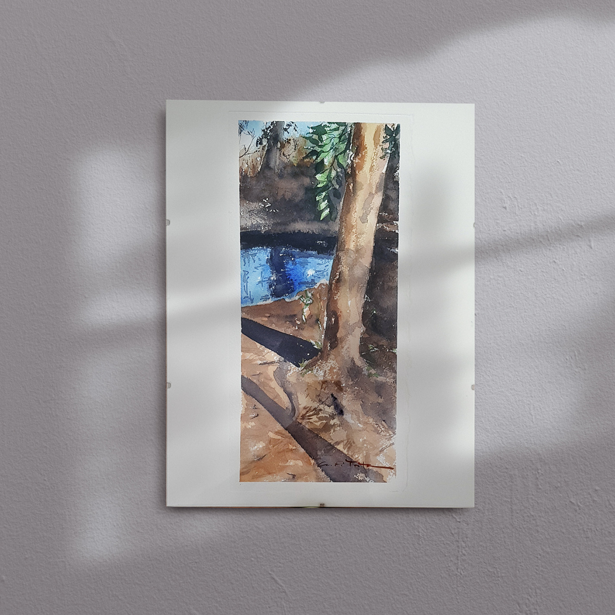Pintura a la acuarela sobre papel 'Sombras y Reflejos' (VENDIDA)