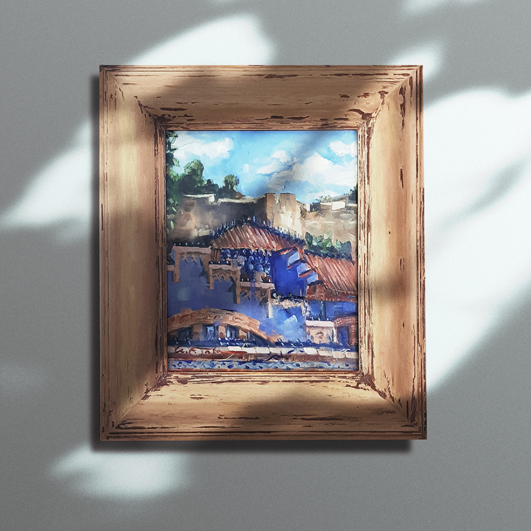 Pintura al óleo sobre tabla 'Mataderos y Castillos' (VENDIDA)