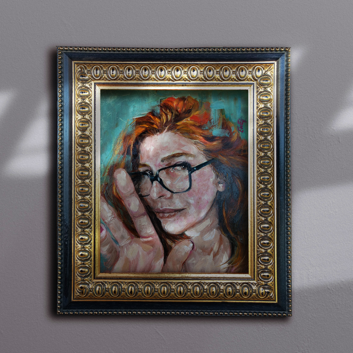 Pintura al óleo sobre tabla 'Yo Misma' (NO ESTÁ A LA VENTA)