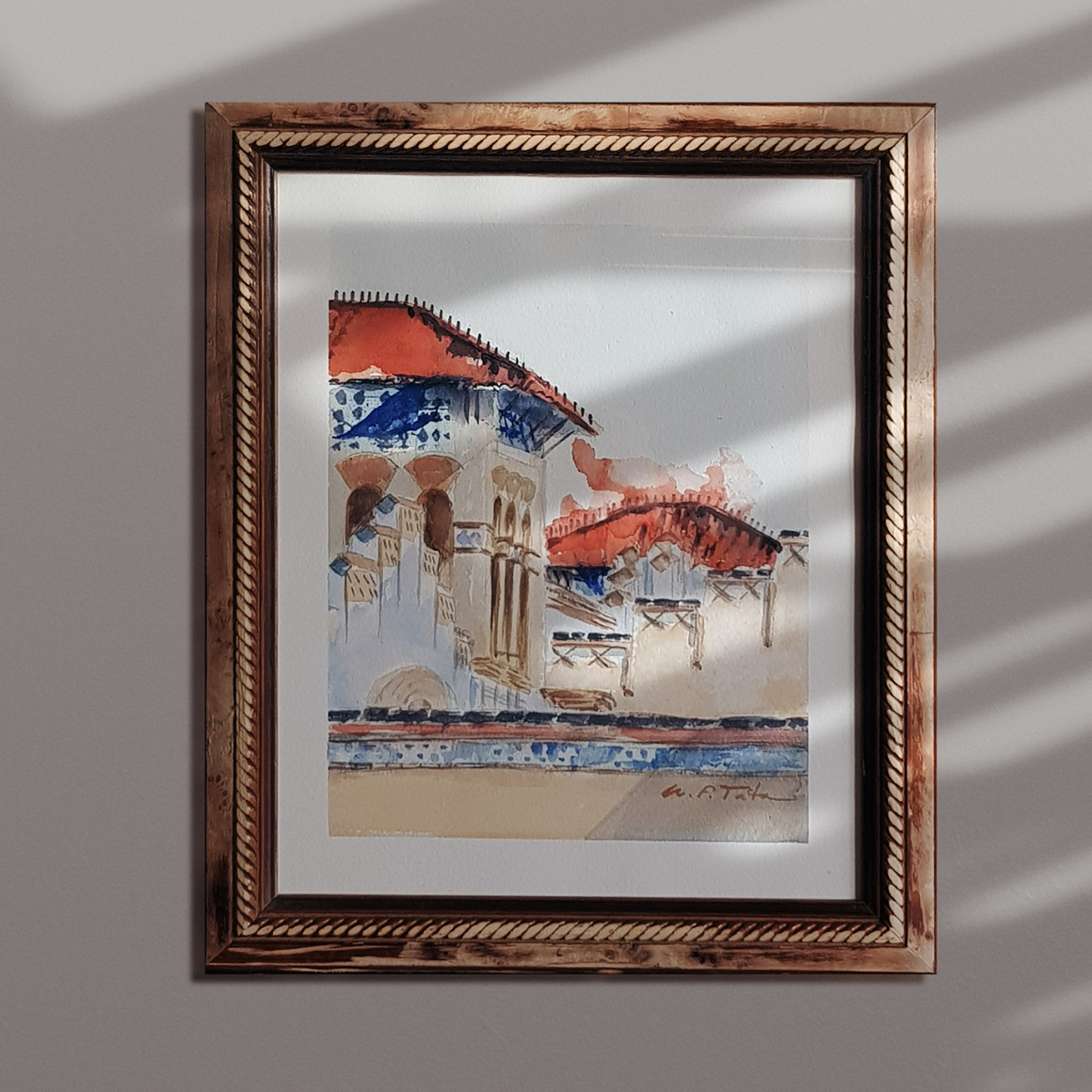 Pintura a la acuarela sobre papel 'l'Escorxador' (VENDIDA)