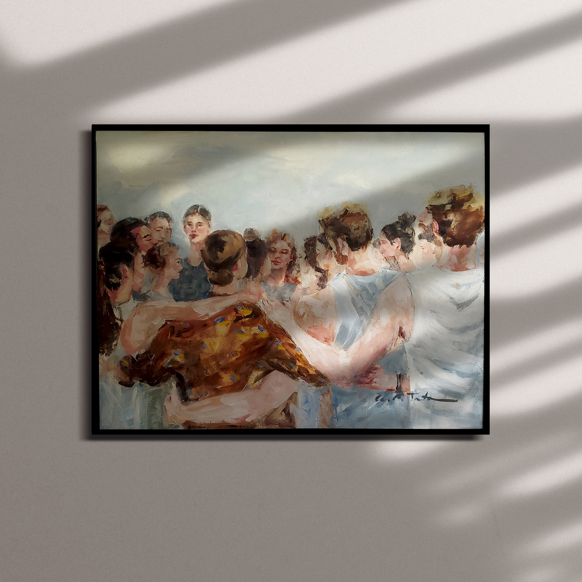 Pintura al óleo sobre tabla 'Confiar'