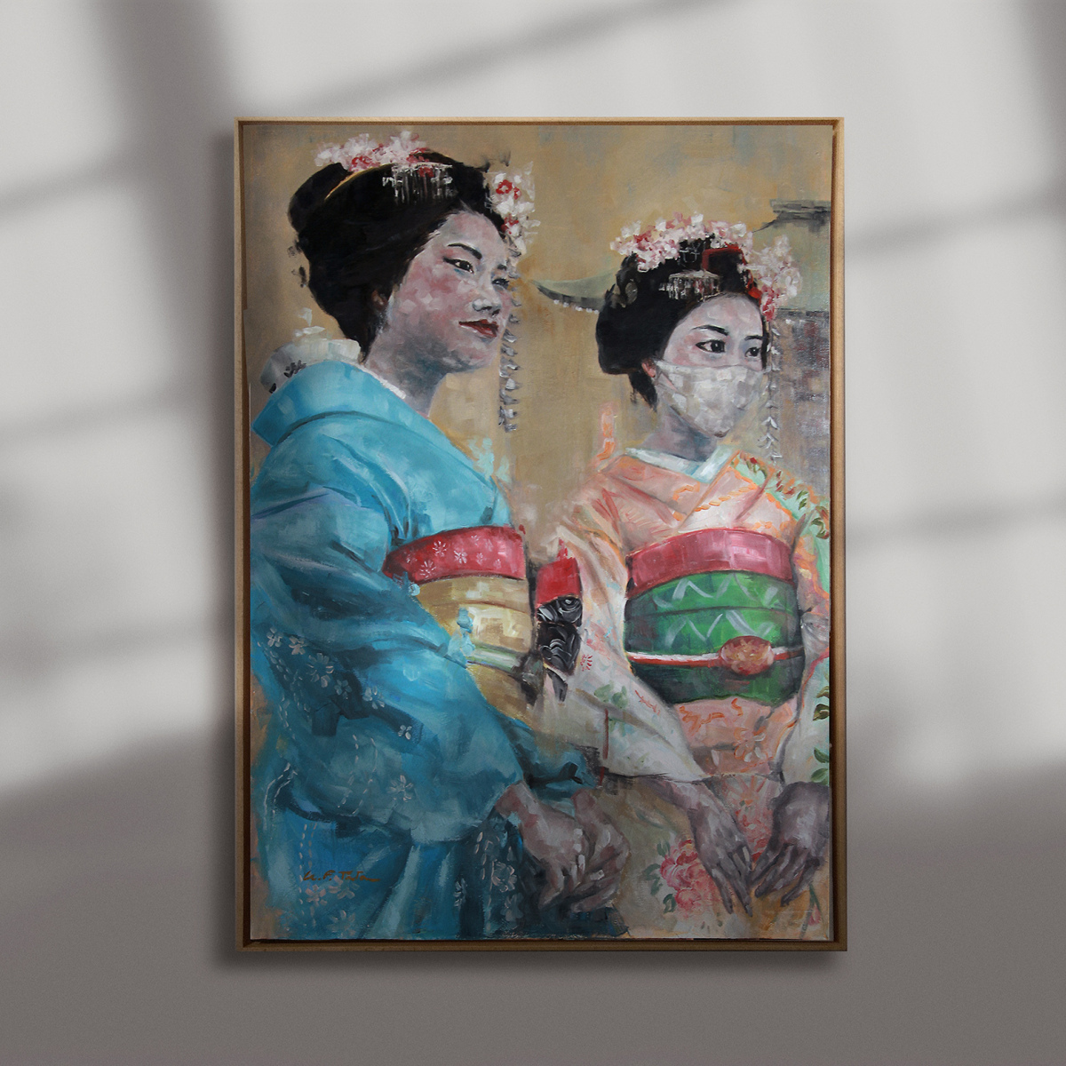 Pintura al óleo sobre lienzo 'Two Geishas' (VENDIDA)