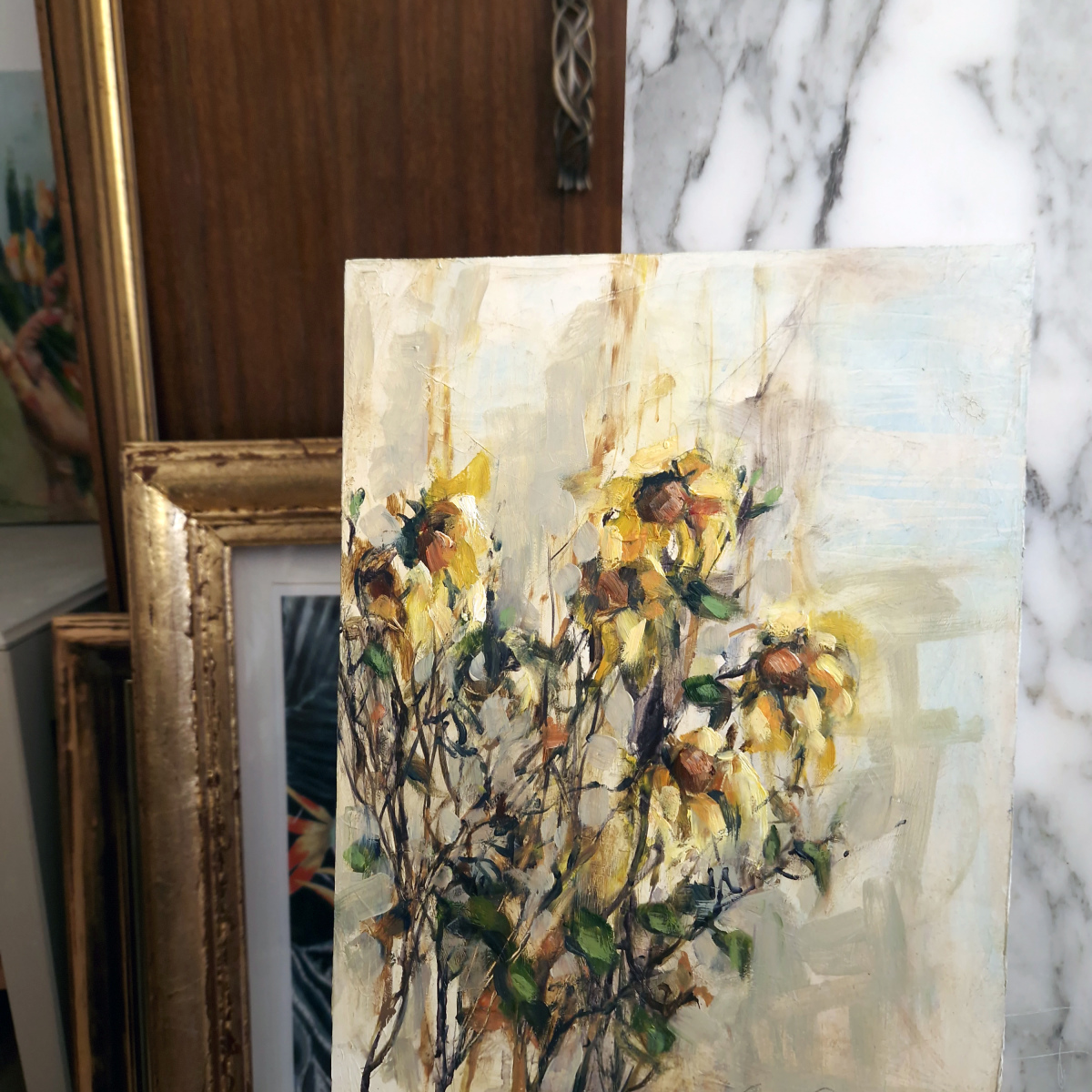 Pintura al óleo sobre tabla 'Notas de sol'
