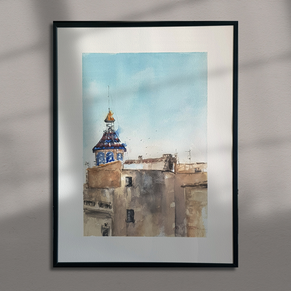 Pintura a la acuarela sobre papel 'Cripta Emergente' (VENDIDA)