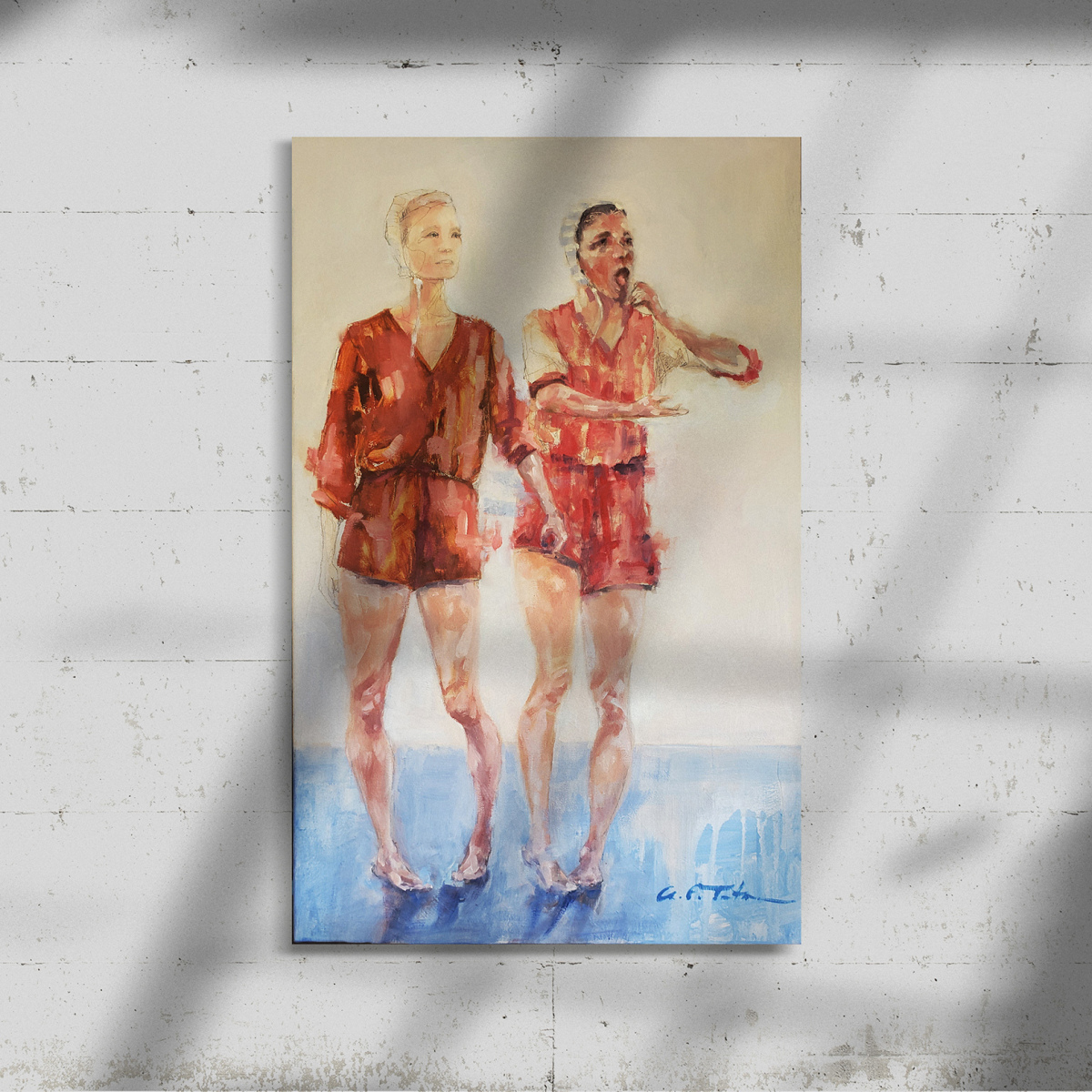 Pintura al óleo sobre lienzo 'Milk'