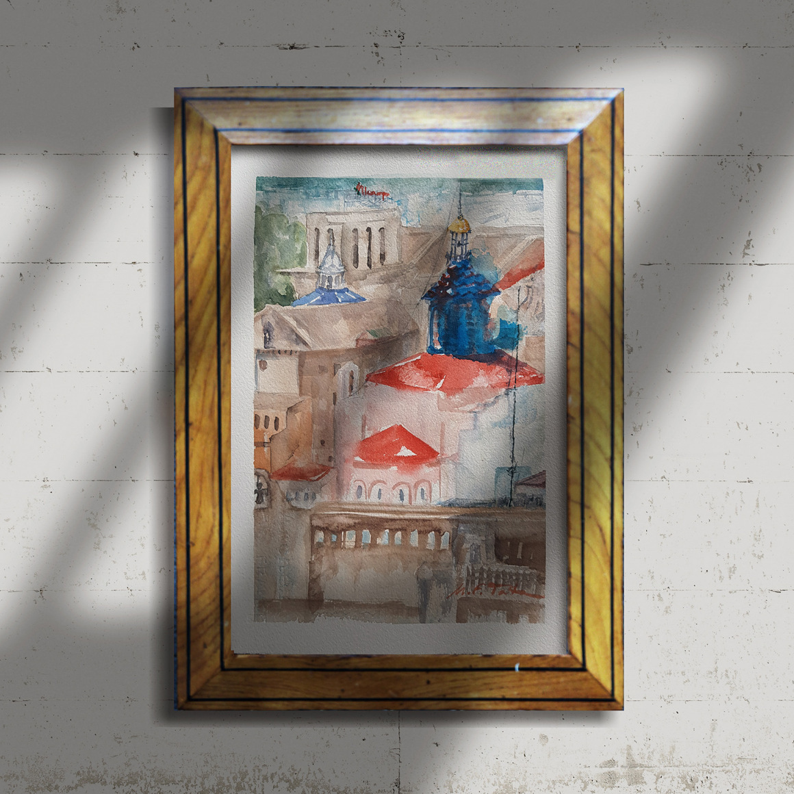 Pintura a la acuarela sobre papel 'Alcampo'
