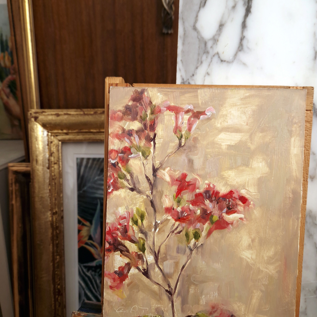 Pintura al óleo sobre tabla 'Flores de campo' (VENDIDA)